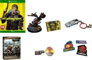 Cyberpunk 2077 Col. Ed. w/Statue, Artbook, Keychain, Guide, Pins & Patches
