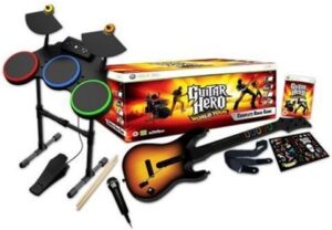 Guitar Hero: World Tour Band Bundle w/Guitar, Drum Kit & Microphone