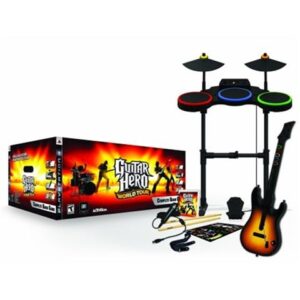 Guitar Hero: World Tour Band Bundle w/Guitar, Drum Kit & Microphone