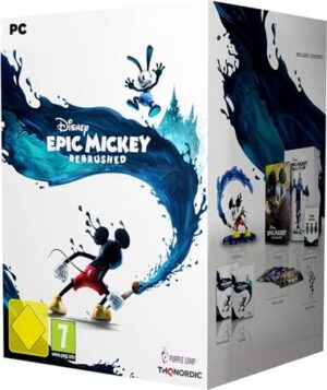 Epic Mickey: Rebrushed Coll Ed, w/Statue,Keychain,Tin Sign,6x Postcard