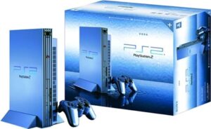 Playstation 2 Console, Aqua Blue (With 1 Pad), Boxed