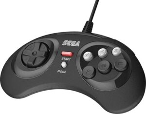 SEGA Mega Drive Retro-Bit Black USB 8-Button Controller