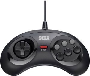 SEGA Mega Drive Retro-Bit Black USB 6-Button Controller