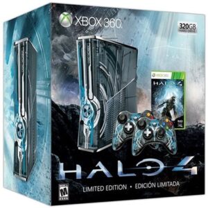 Xbox 360S (Slim) Console, 320GB, Halo 4 Ed. + 2Pad (No Game) Boxed