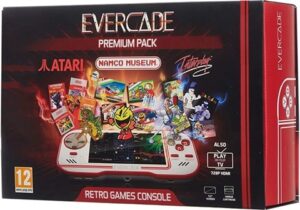 Evercade Handheld Console, White & Red (No Game), Boxed