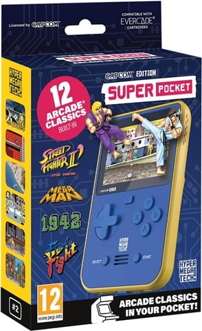 Super Pocket Console, Capcom Ed. Blue/ Yellow, Boxed