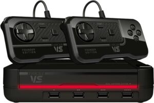 Evercade VS Console Founders Ed. Black w/ 2 Controllers (No Game), Unboxed