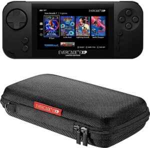 Evercade EXP Console, Black w/ Hard Case & "Hero" CoA (No Game), Unboxed