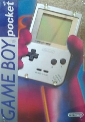 Game Boy Pocket Console Silver (W/ Silver Border), Boxed