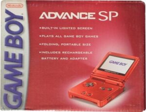 Game Boy Advance SP AGS-001 Console, Metallic Red., Boxed