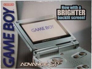 Game Boy Advance SP AGS-001 Console, Arctic Blue, Boxed
