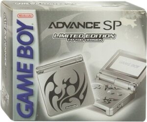 Game Boy Advance SP AGS-001 Console, Tribal Silver, Boxed