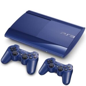 PS3 Super Slim Console, 500GB, Blue, +2Pads Discounted