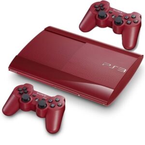 PS3 Super Slim Console, 500GB, Red, +2Pads Discounted
