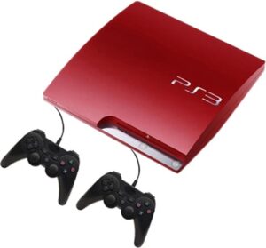 PS3 Slim Console, 320GB, Scarlet Red +2 Pads Discounted