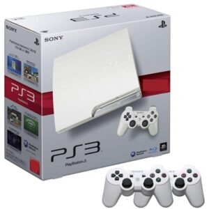 PS3 Slim Console, 320GB, White +2 Pads, Boxed