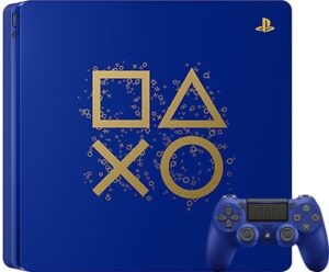 Playstation 4 Slim Console, 500GB Days Of Play Blue (1 Blue Pad) Unboxed