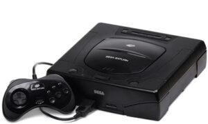 Sega Saturn Console, Model 2, Black, Unboxed