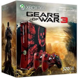 Xbox 360S (Slim) Console, Gears of War 3 Ed. +2Pad (No Game), Boxed