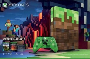 Xbox One S Console, 1TB, Minecraft Green Edition (No Game), Boxed