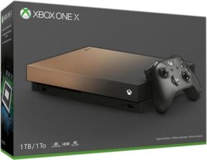 Xbox One X Console, Gold Rush Ed. Gold/Grey (No Game), Boxed
